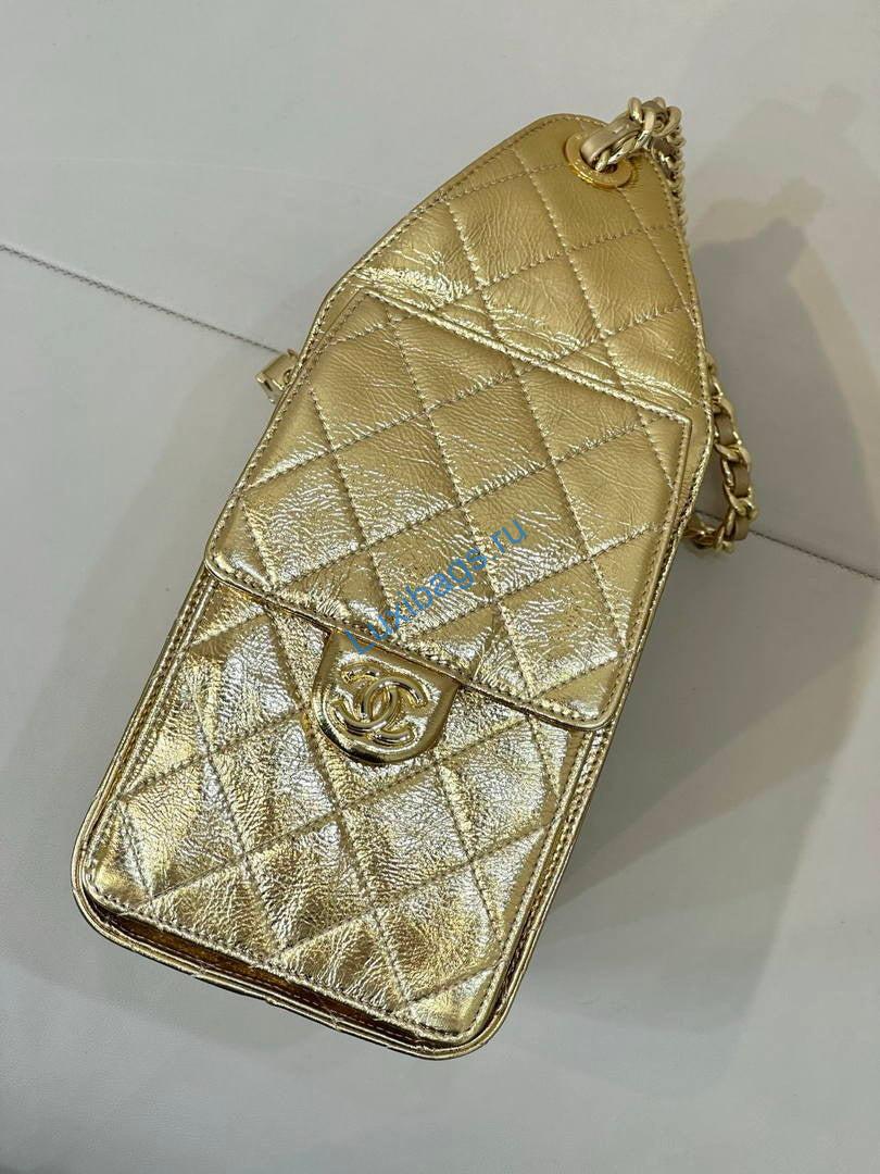 Chanel AS5293 Small Hobo Lambskin Gold | chanel as5293 small hobo lambskin gold 006