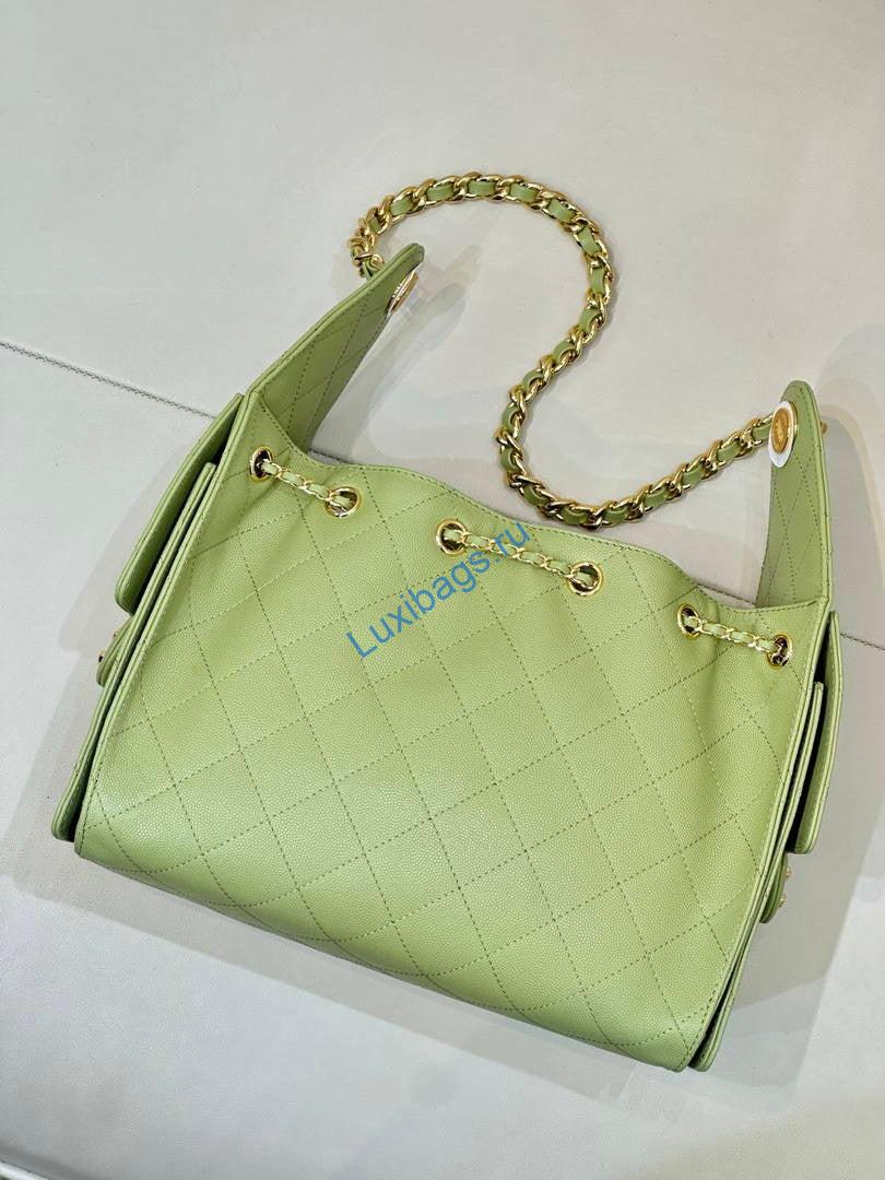 chanel as5293 small hobo grained calfskin lemon green 5 Chanel AS5293 Small Hobo Grained Calfskin lemon Green | chanel as5293 small hobo lambskin gold 334