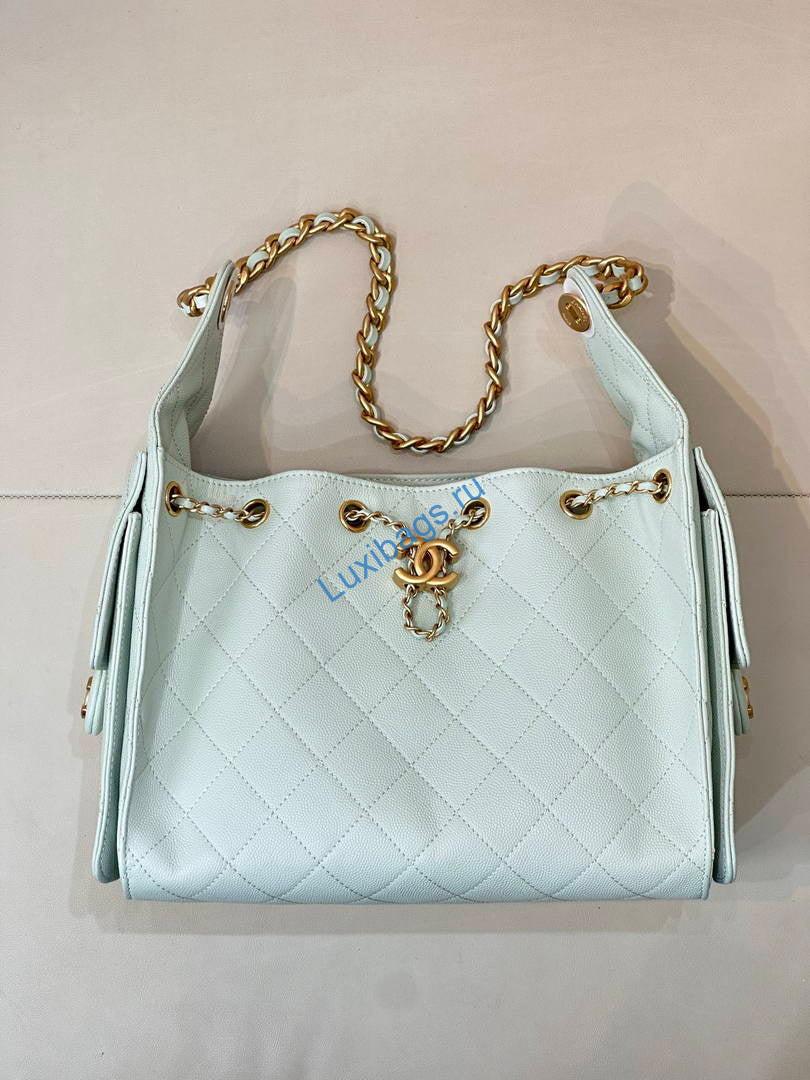 chanel as5293 small hobo grained calfskin light green 2 Chanel AS5293 Small Hobo Grained Calfskin Light green | chanel as5293 small hobo lambskin gold Light green 003