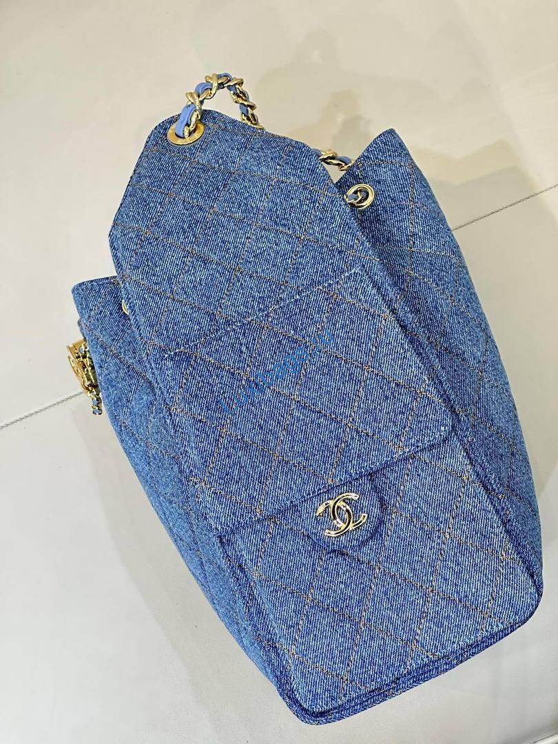 Chanel AS5311 Hobo Bag Canvas & Gold Metal Blue | chanel as5311 hobo bag canvas gold metal 16
