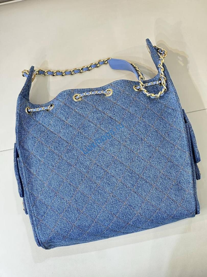 Chanel AS5311 Hobo Bag Canvas & Gold Metal Blue | chanel as5311 hobo bag canvas gold metal 17