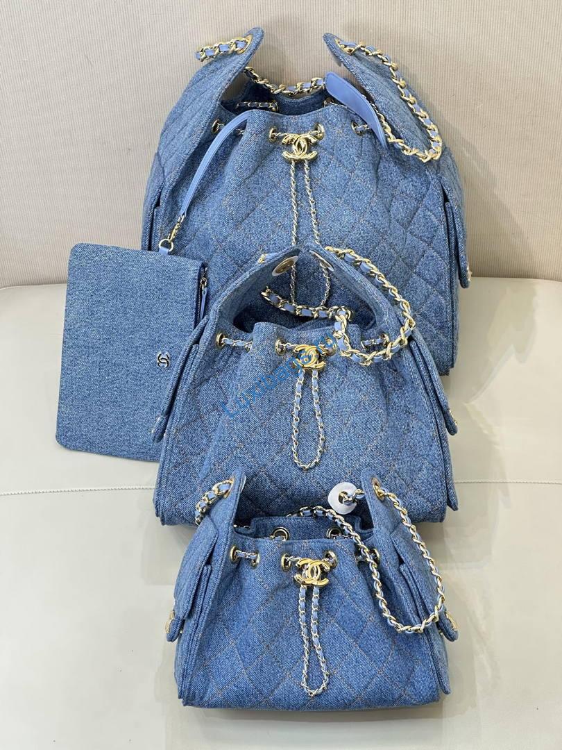 Chanel AS5311 Hobo Bag Canvas & Gold Metal Blue | chanel as5311 hobo bag canvas gold metal 22