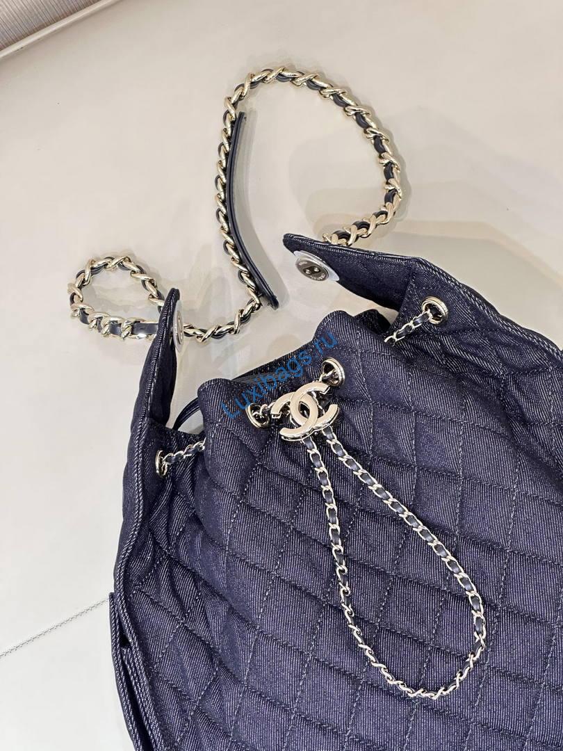 Chanel AS5311 Hobo Bag Canvas & Gold Metal Black | chanel as5311 hobo bag canvas gold metal 25
