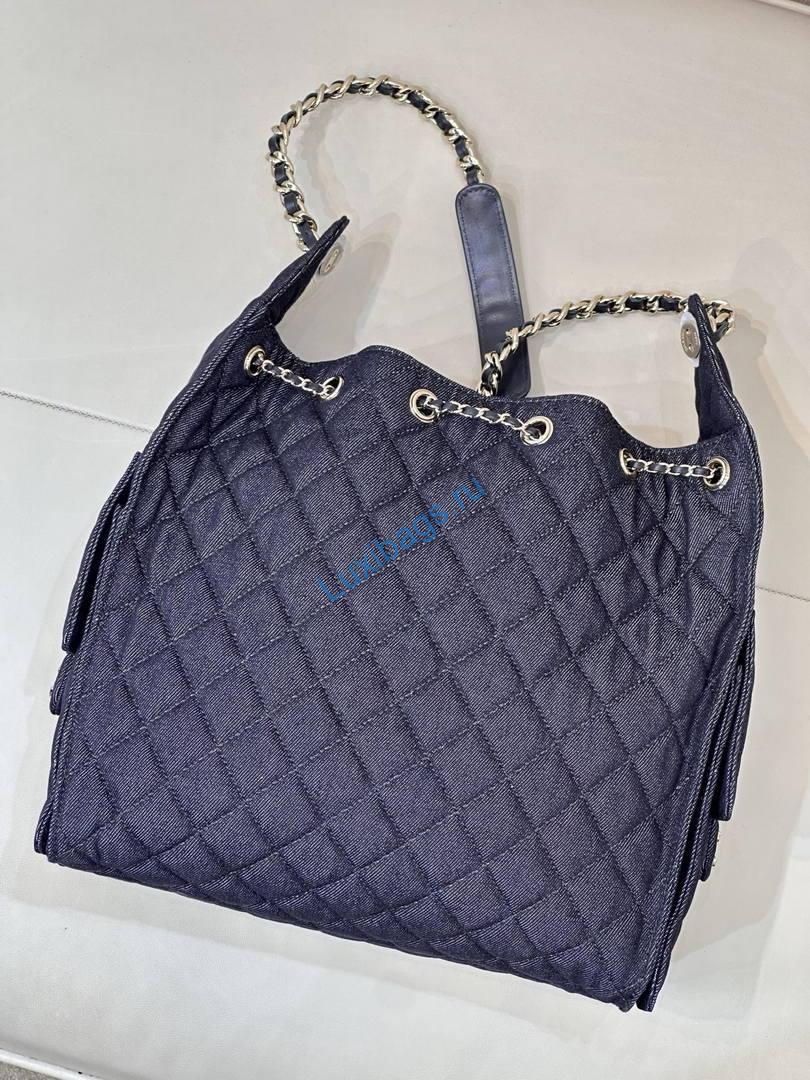 Chanel AS5311 Hobo Bag Canvas & Gold Metal Black | chanel as5311 hobo bag canvas gold metal 30