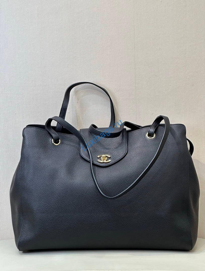 Chanel  AS6245 Large Tote Shopping Bag Black