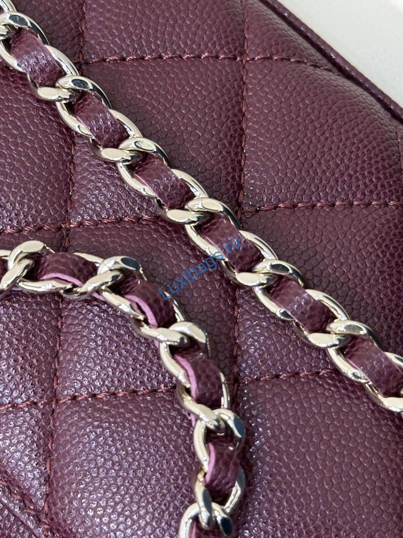 Chanel Coco Flap Bag with Top Handle AS5285 Wine Red | chanel coco flap bag with top handle as5285 39