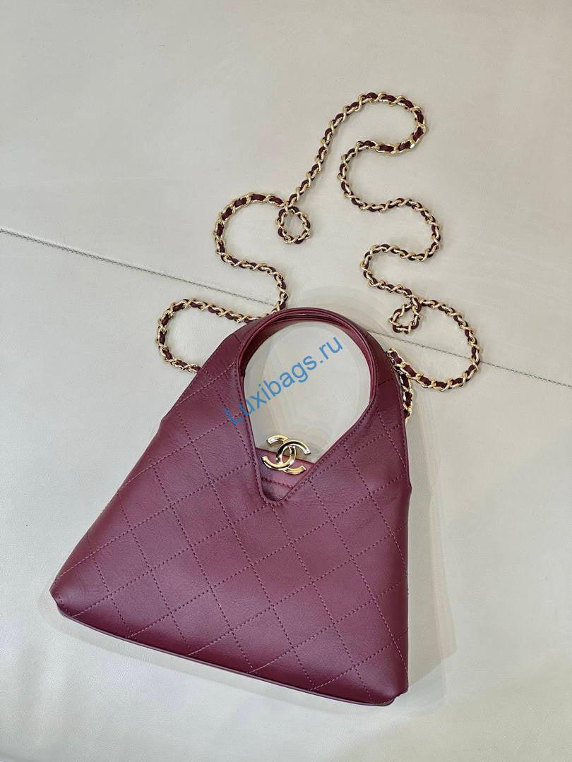 chanel hobo bag calfskin as6392 wine red 1 Chanel Hobo Bag Calfskin AS6392 Wine Red | chanel hobo bag calfskin as6392 11