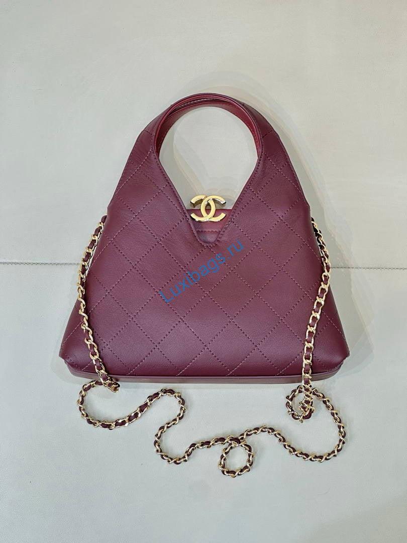 chanel hobo bag calfskin as6392 wine red 2 Chanel Hobo Bag Calfskin AS6392 Wine Red | chanel hobo bag calfskin as6392 12