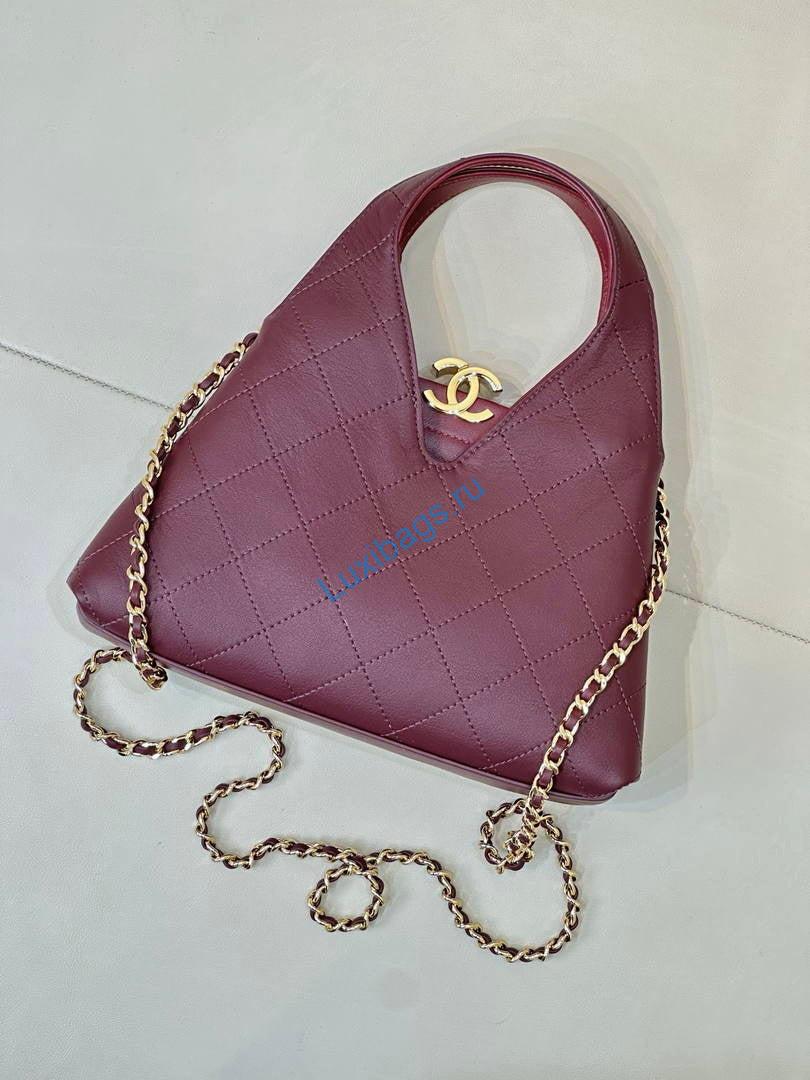 chanel hobo bag calfskin as6392 wine red 3 Chanel Hobo Bag Calfskin AS6392 Wine Red | chanel hobo bag calfskin as6392 13