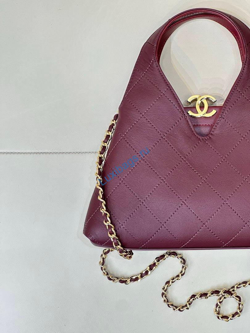 chanel hobo bag calfskin as6392 wine red 4 Chanel Hobo Bag Calfskin AS6392 Wine Red | chanel hobo bag calfskin as6392 14