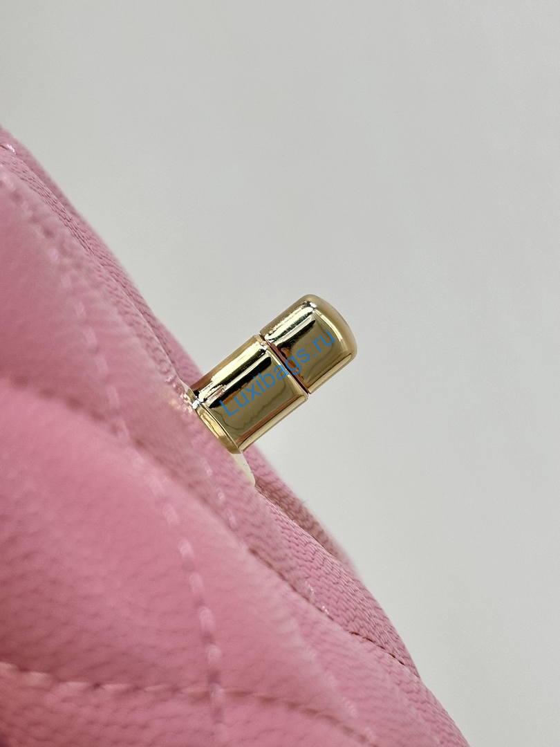 Chanel Mini Classic Handbag With Top Handle AS4244 Pink | chanel mini classic handbag with top handle as4244 130