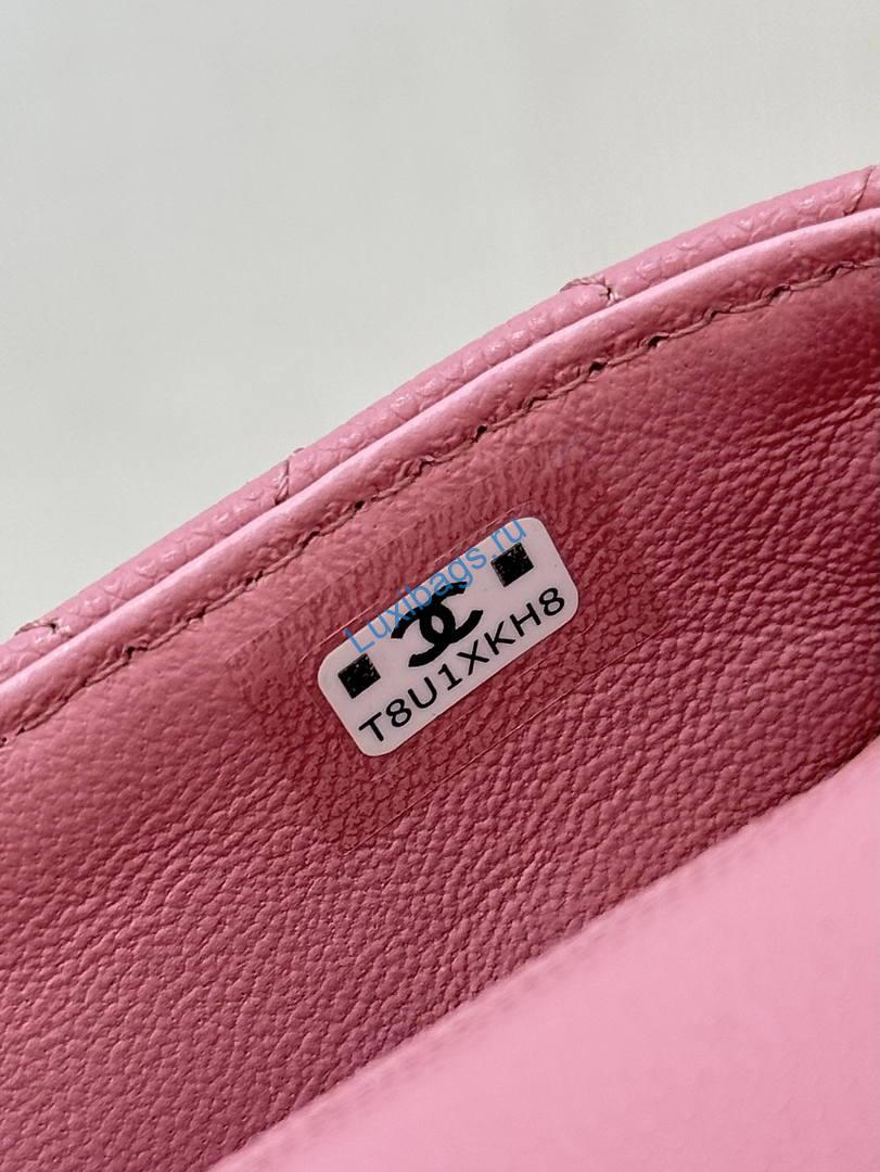 Chanel Mini Classic Handbag With Top Handle AS4244 Pink | chanel mini classic handbag with top handle as4244 132