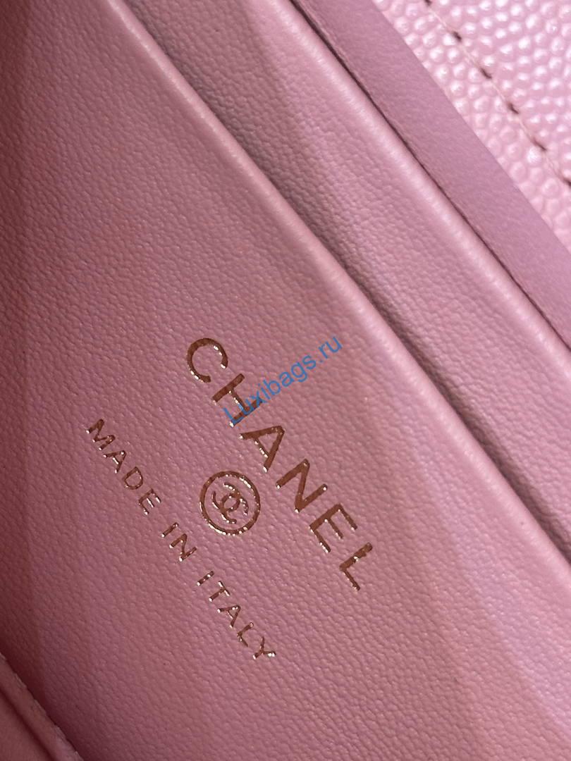 Chanel Mini Classic Handbag With Top Handle AS4244 Pink | chanel mini classic handbag with top handle as4244 133