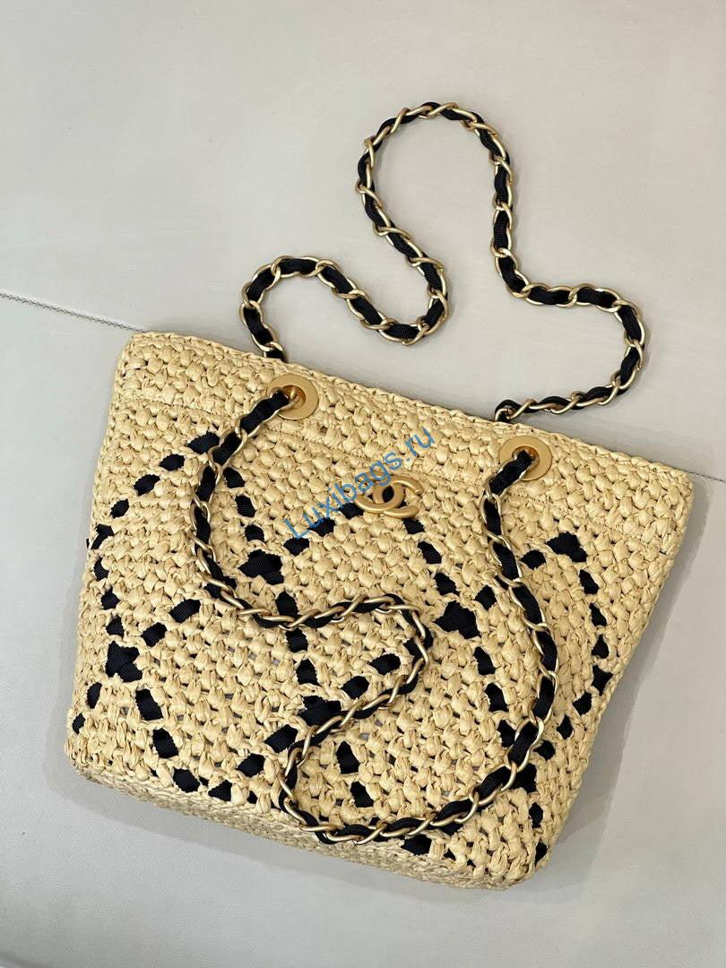 chanel small shopping bag braided raffia as5811 beige black 2 Chanel Small Shopping Bag Braided Raffia AS5811 Beige Black | chanel small shopping bag braided raffia as5811 beige 22