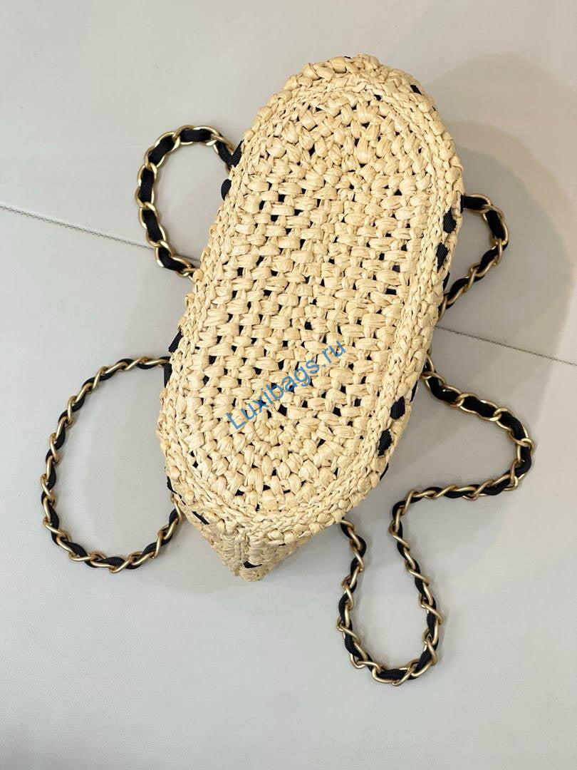 chanel small shopping bag braided raffia as5811 beige black 12 Chanel Small Shopping Bag Braided Raffia AS5811 Beige Black | chanel small shopping bag braided raffia as5811 beige 30
