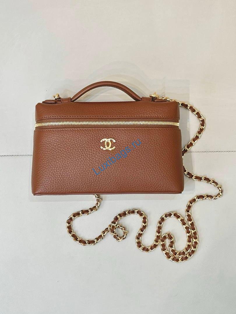 chanel small vanity with chain ap5346 brown 3 Chanel Small Vanity with chain AP5346 Brown | chanel small vanity with chain ap5346 brown 03