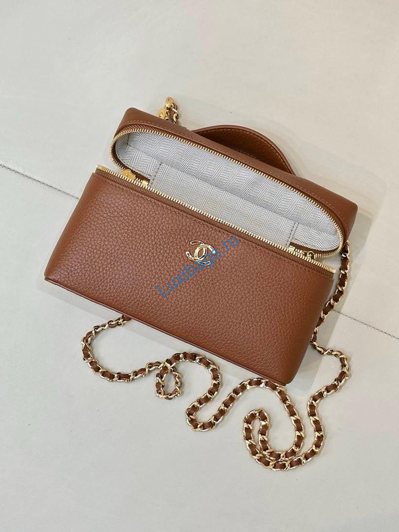 chanel small vanity with chain ap5346 brown 6 Chanel Small Vanity with chain AP5346 Brown | chanel small vanity with chain ap5346 brown 06