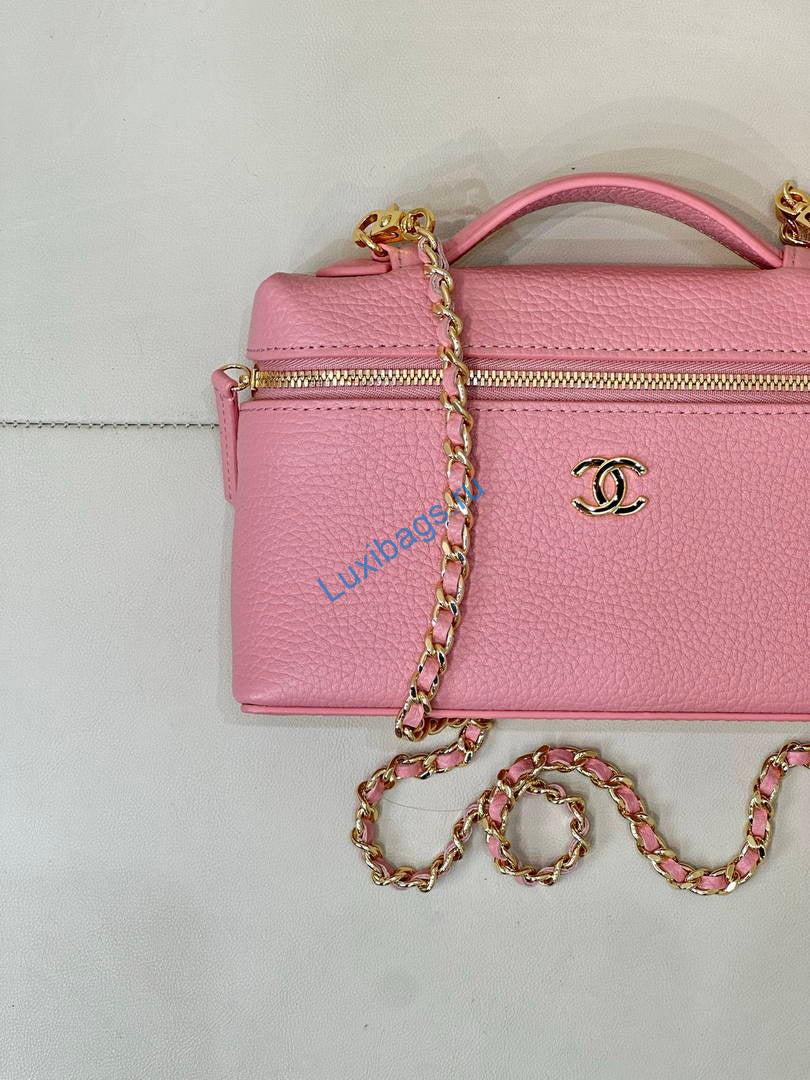 chanel small vanity with chain ap5346 pink 4 Chanel Small Vanity with chain AP5346 Pink | chanel small vanity with chain ap5346 pink 05