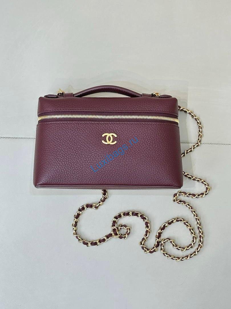 chanel small vanity with chain ap5346 wine red 2 Chanel Small Vanity with chain AP5346 Wine Red | chanel small vanity with chain ap5346 wine red 03