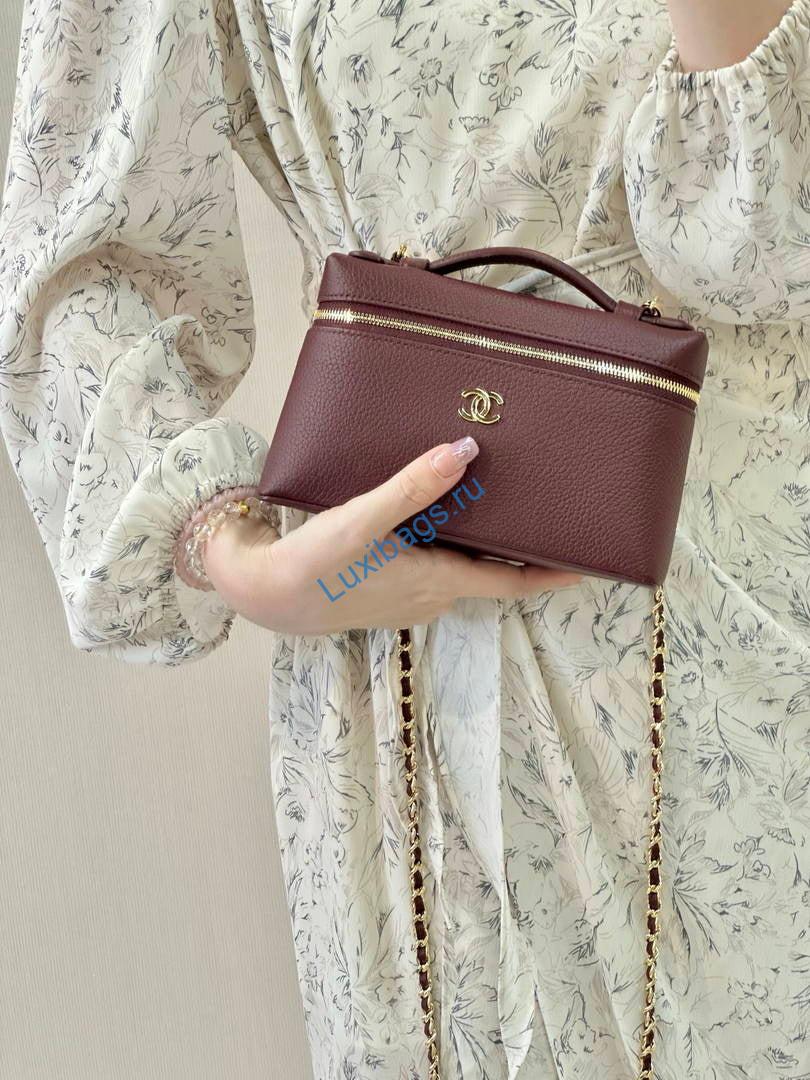 chanel small vanity with chain ap5346 wine red 13 Chanel Small Vanity with chain AP5346 Wine Red | chanel small vanity with chain ap5346 wine red 14