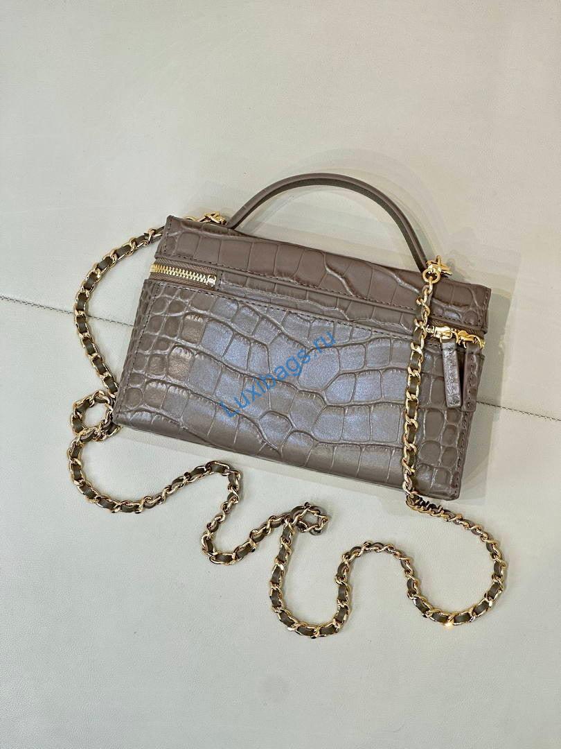 chanel vanity with chain ap5195 crocodile embossed calfskin elephant gray 8 Chanel Vanity with chain AP5195 Crocodile Embossed Calfskin Elephant Gray | chanel vanity with chain ap5195 crocodile embossed calfskin elephant gray 09