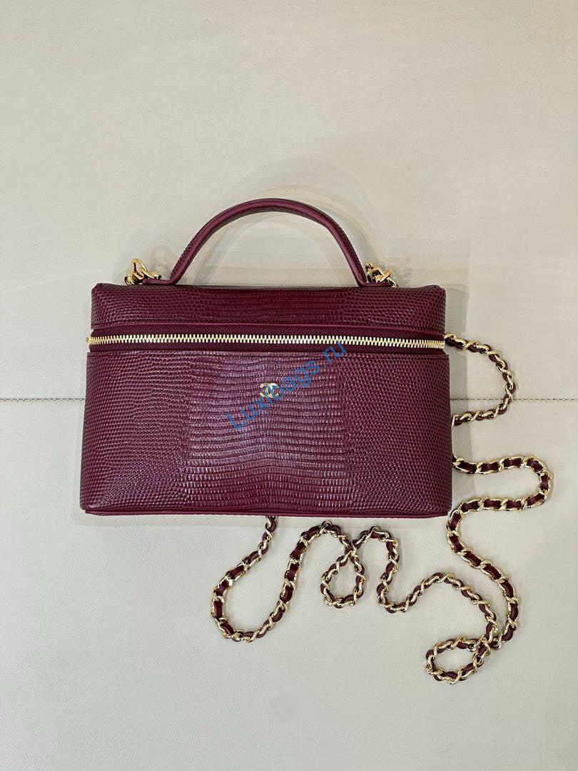 chanel vanity with chain ap5195 lizard-patterned skin calfskin dark burgundy 2 Chanel Vanity with chain AP5195 Lizard-patterned skin Calfskin Dark Burgundy | chanel vanity with chain ap5195 lizard patterned skin calfskin 15