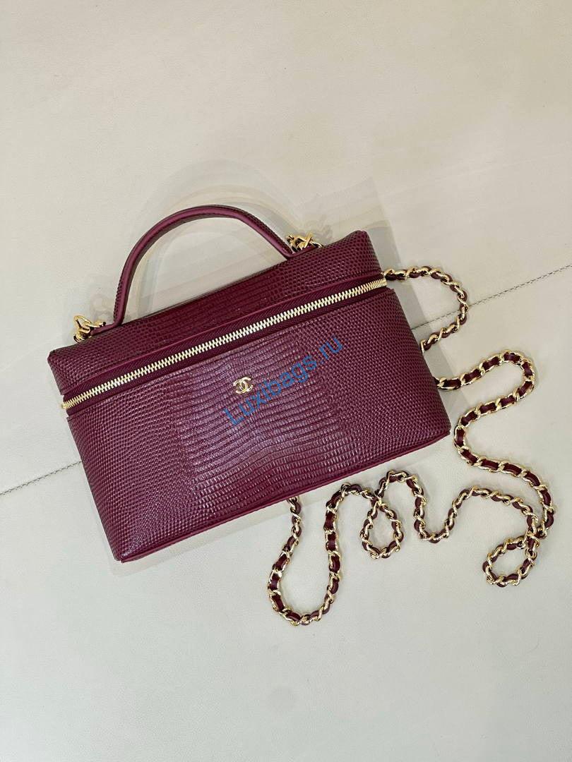 chanel vanity with chain ap5195 lizard-patterned skin calfskin dark burgundy 3 Chanel Vanity with chain AP5195 Lizard-patterned skin Calfskin Dark Burgundy | chanel vanity with chain ap5195 lizard patterned skin calfskin 16
