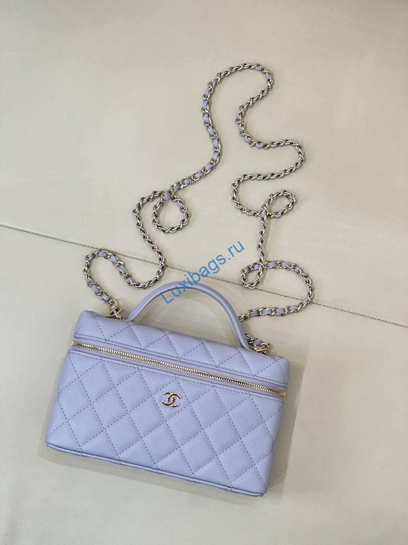 Chanel Vanity with Chain Lambskin AP4385 Light Purple | chanel vanity with chain lambskin ap4385 20