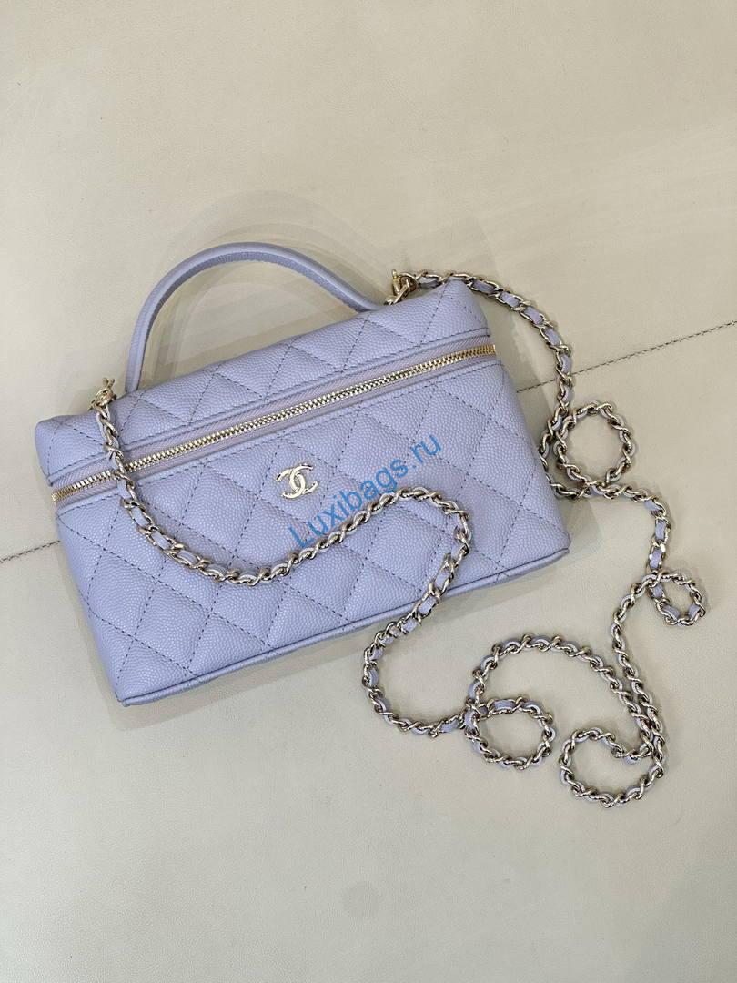 Chanel Vanity with Chain Lambskin AP4385 Light Purple | chanel vanity with chain lambskin ap4385 21