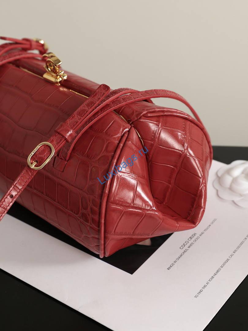 Chanel Clutch with Leather Strap Crocodile Embossed Calfskin & Gold-Tone Metal AP5360 Wine Red | clutch with leather strap crocodile embossed calfskin gold tone metal ap5360 black 05