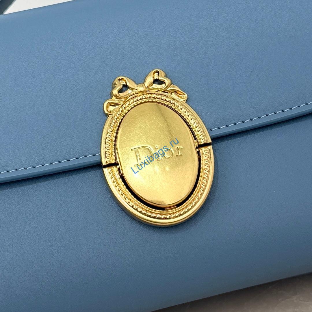 Dior Médaillon Pouch Black Smooth Calfskin M3671 Light Blue | dior m daillon pouch black smooth calfskin m3671 black 32