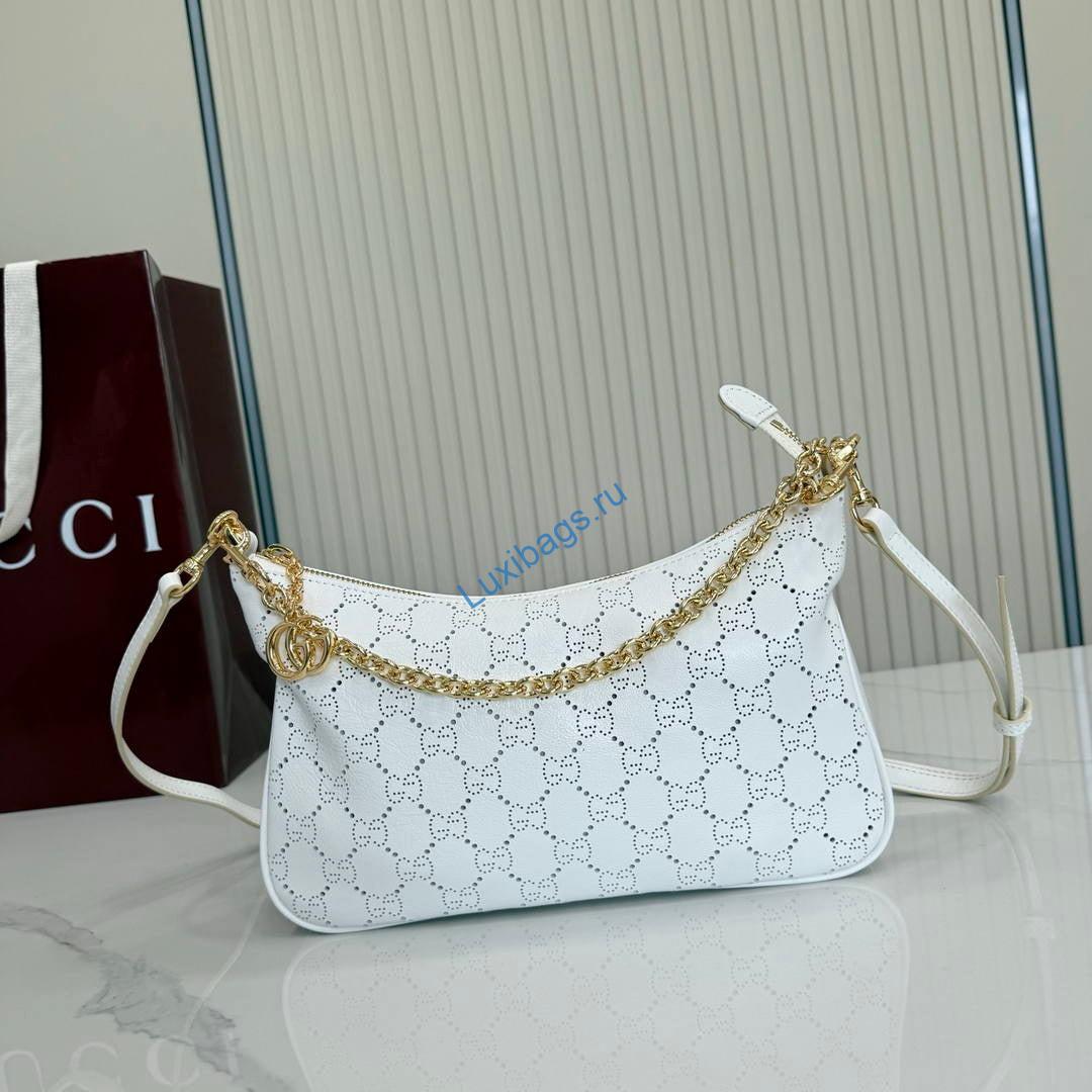 Gucci A0034B Lady Lunetta Chain small shoulder Black Canavs | gucci a0034b lady lunetta chain small shoulder bag 01