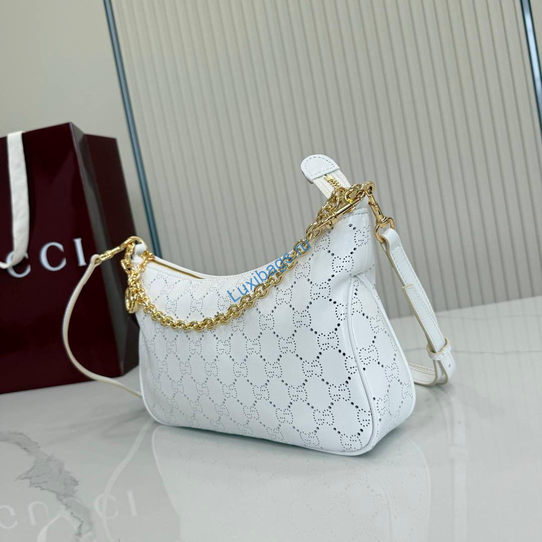 Gucci A0034B Lady Lunetta Chain small shoulder Black Canavs | gucci a0034b lady lunetta chain small shoulder bag 03