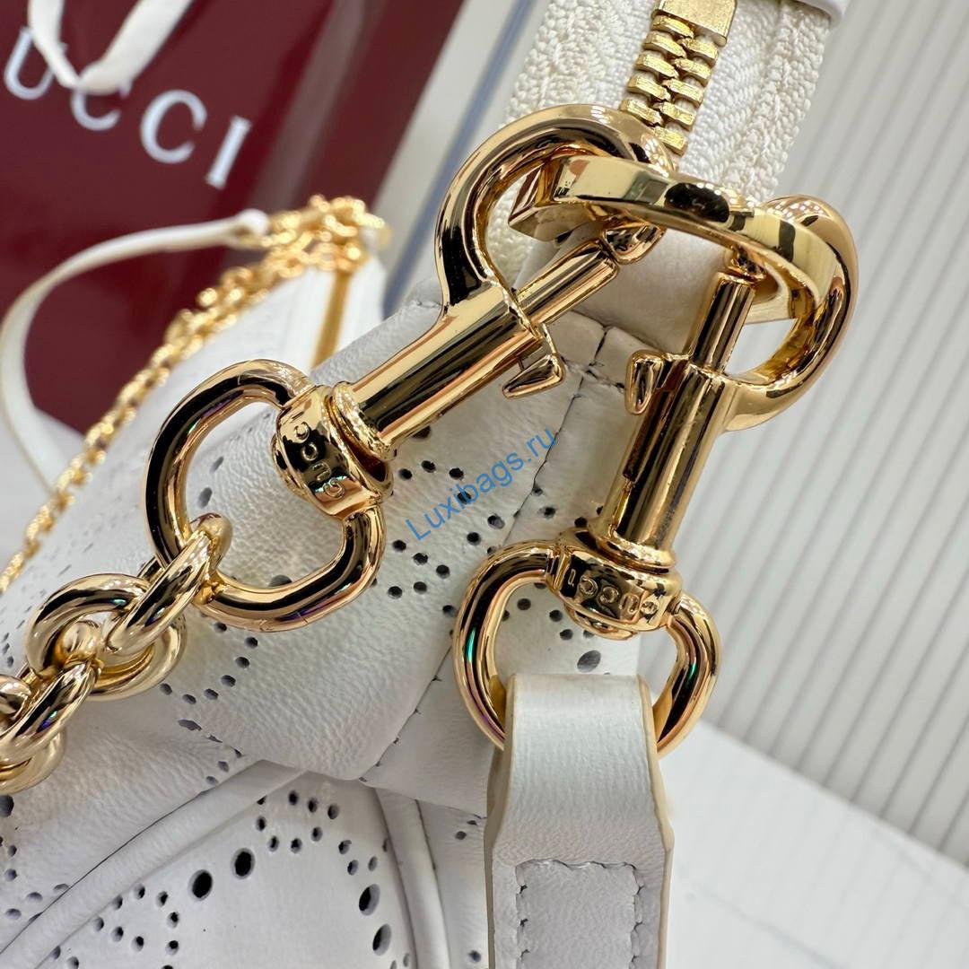 Gucci A0034B Lady Lunetta Chain small shoulder Black Canavs | gucci a0034b lady lunetta chain small shoulder bag 04