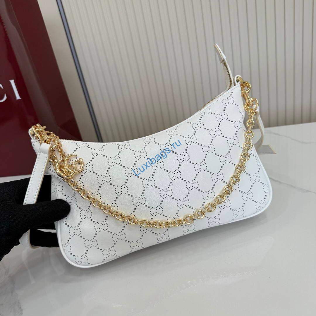 Gucci A0034B Lady Lunetta Chain small shoulder Black Canavs | gucci a0034b lady lunetta chain small shoulder bag 07