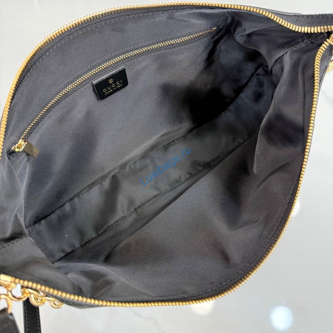 Gucci Lady Lunetta Chain medium shoulder bag A006OA Black | gucci lady lunetta chain medium shoulder bag 30