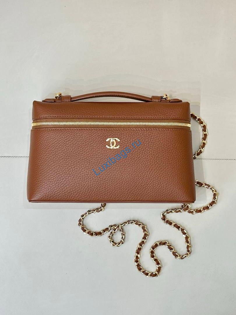 chanel large vanity with chain ap5347 brown 2 Chanel Large Vanity with chain AP5347 Brown | large vanity with chain ap5347 brown 03