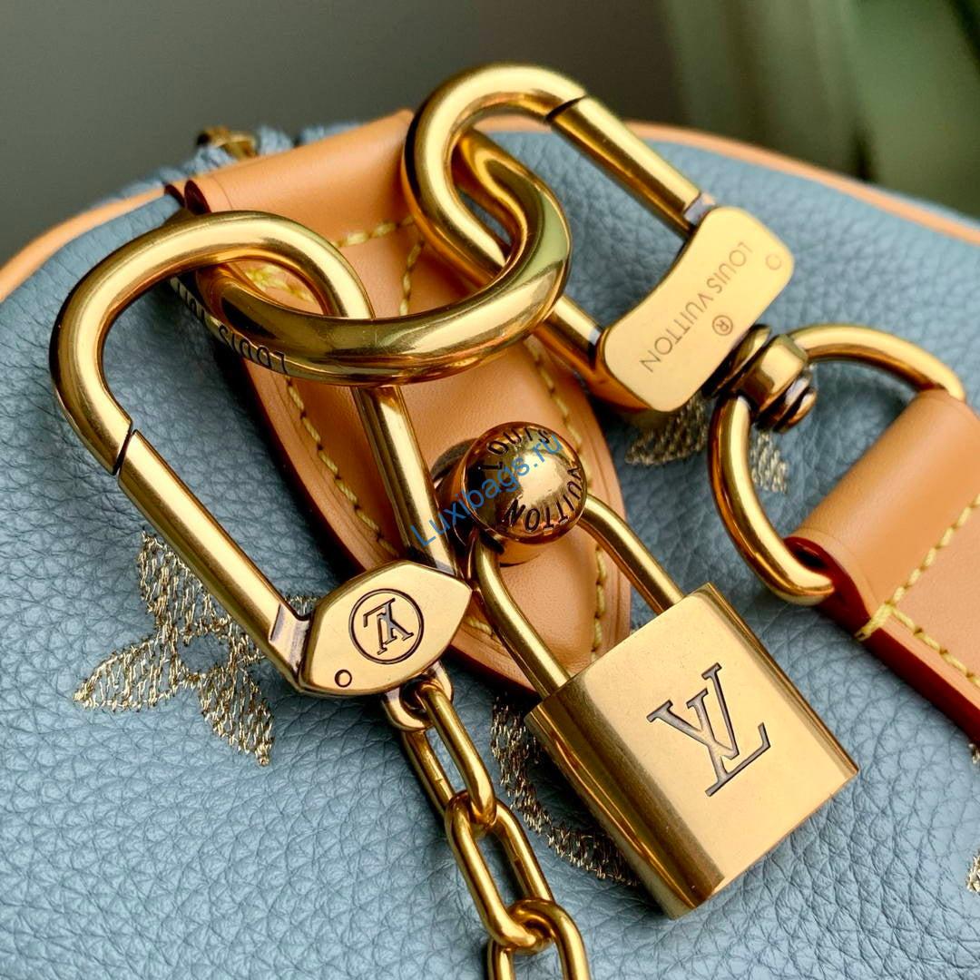 Louis Vuitton LV M28079 Speedy P9 Bandoulière 40 Bag Monogram Leather sky Blue | lv m28079 speedy p9 bandouliere 40 bag monogram leather sky blue 09