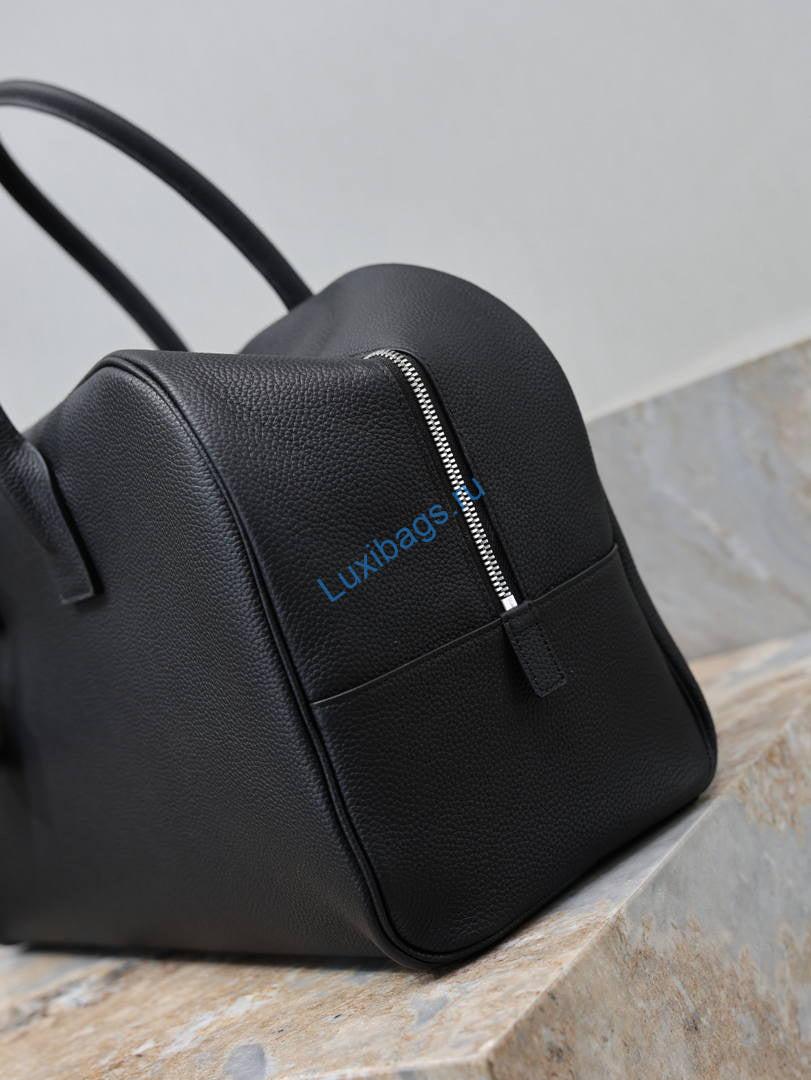 Saint Laurent YSL Sac De Jour Boston Large Nero grained leather 851687 Black Silver | sac de jour boston in grained leather 851687 115