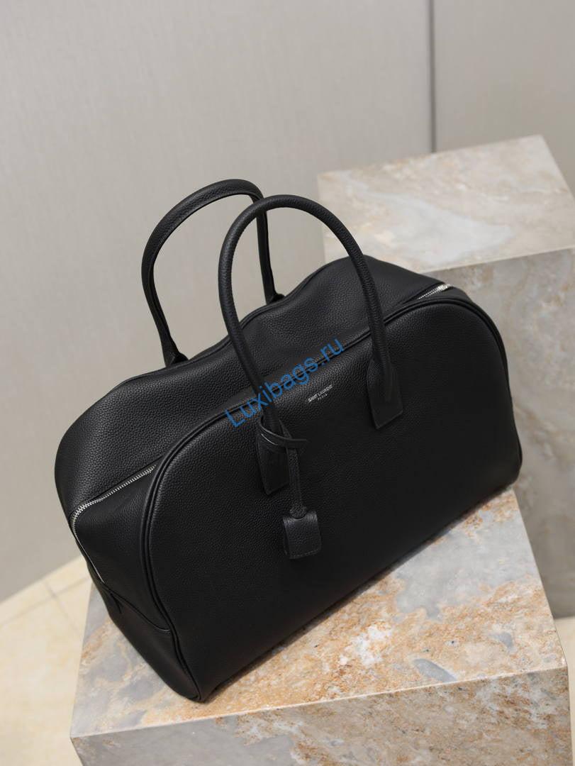 Saint Laurent YSL Sac De Jour Boston Large Nero grained leather 851687 Black Silver | sac de jour boston in grained leather 851687 117