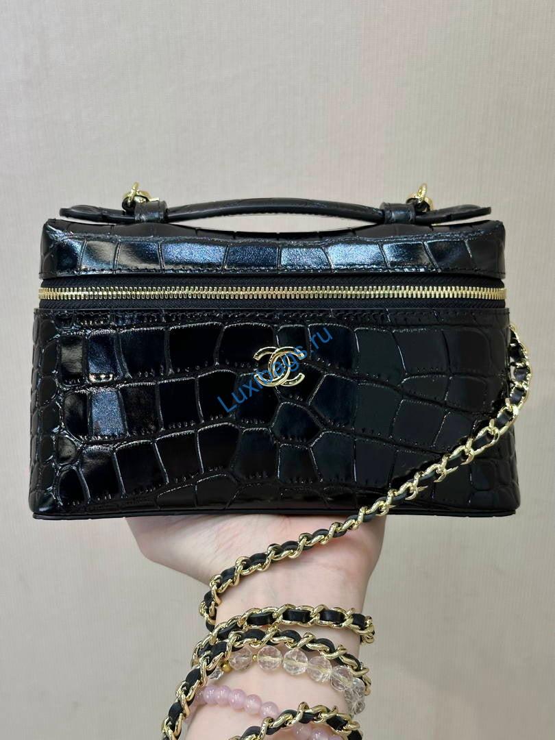 chanel small vanity with chain ap5346 crocodile embossed calfskin black 1 Chanel Small Vanity with chain AP5346 Crocodile Embossed Calfskin Black | small vanity with chain ap5346 crocodile embossed calfskin black 11