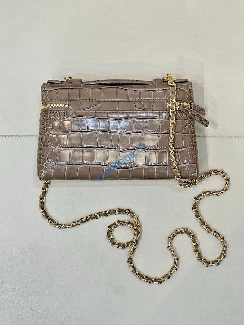 chanel small vanity with chain ap5346 crocodile embossed calfskin gray brown 6 Chanel Small Vanity with chain AP5346 Crocodile Embossed Calfskin Gray Brown | small vanity with chain ap5346 crocodile embossed calfskin gray brown 07